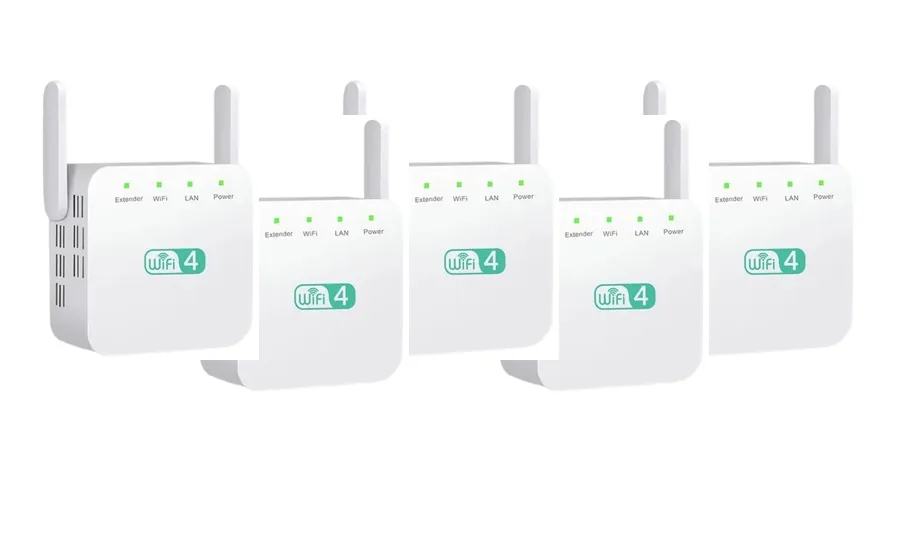 Five NetBoost Pro WiFi extenders